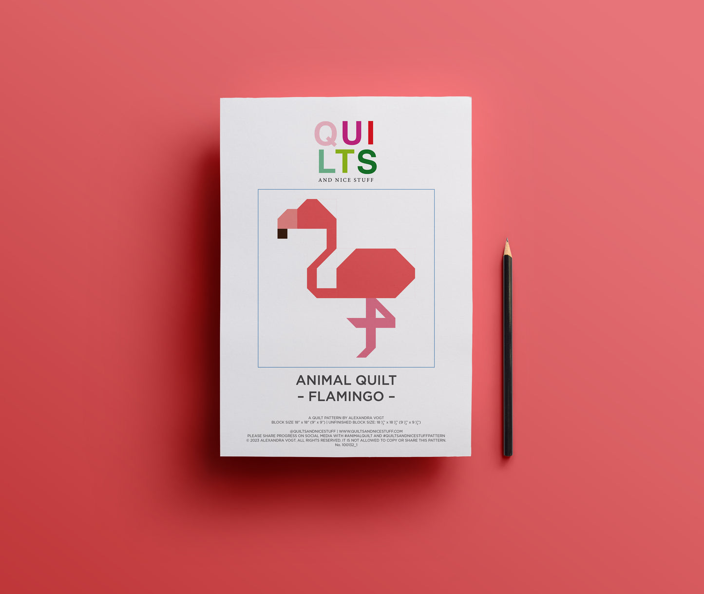 Flamingo – PDF Quilt Block Pattern