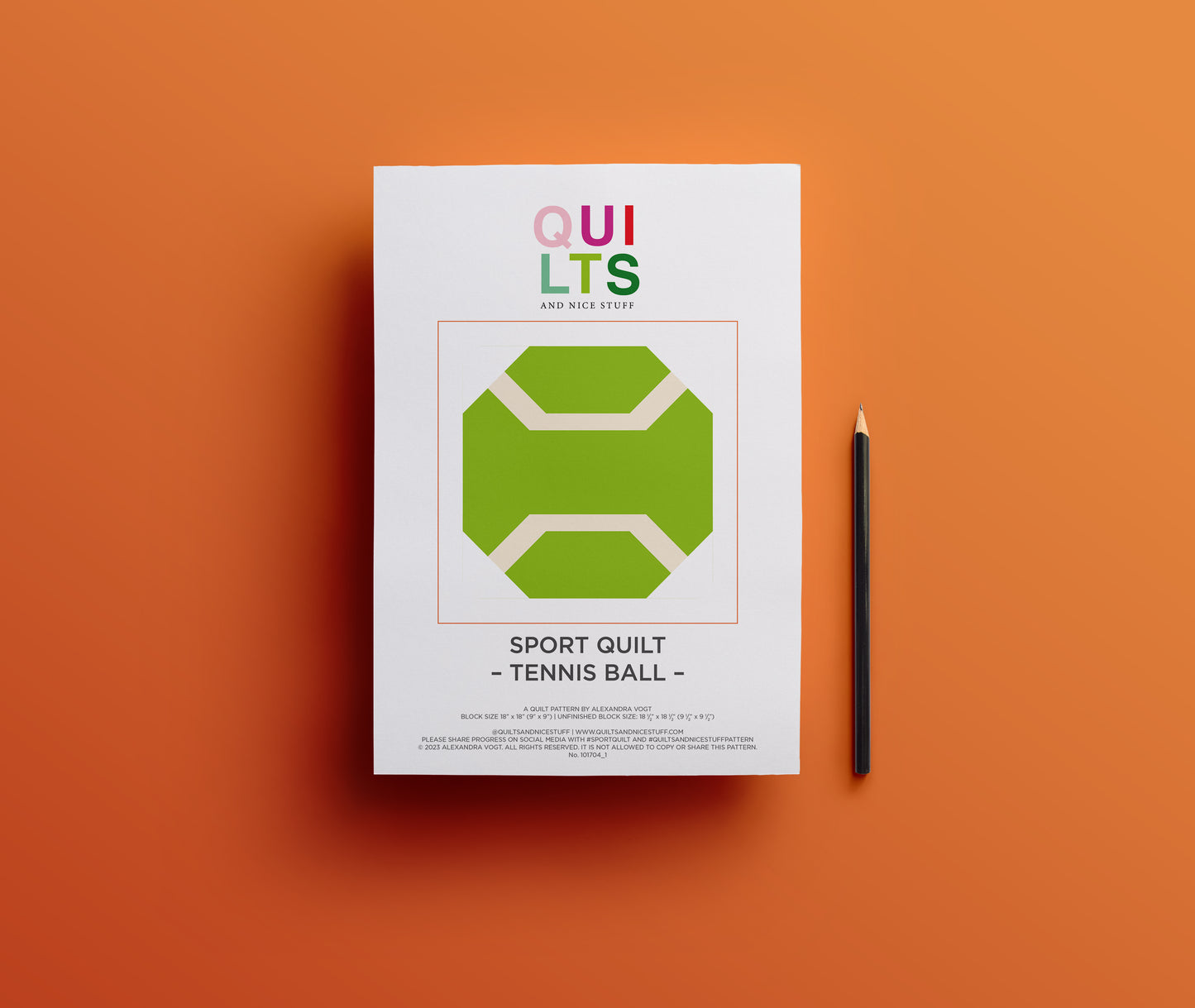 Tennisball – PDF Quilt Block Anleitung