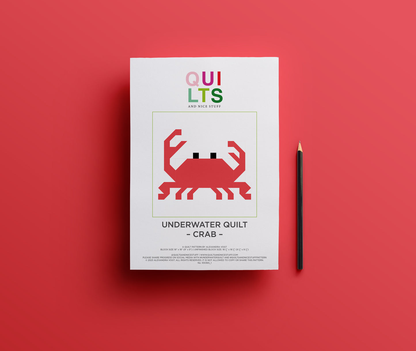 Crab – PDF Quilt Block Pattern