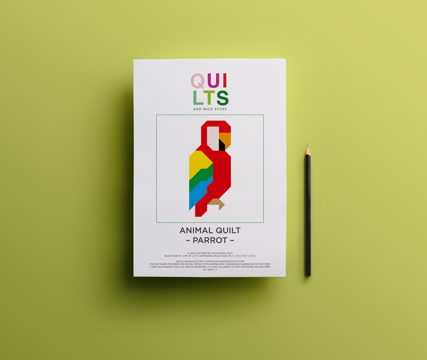 Parrot – PDF Quilt Block Pattern