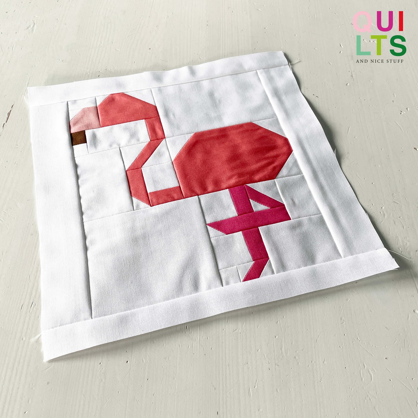 Flamingo – PDF Quilt Block Pattern
