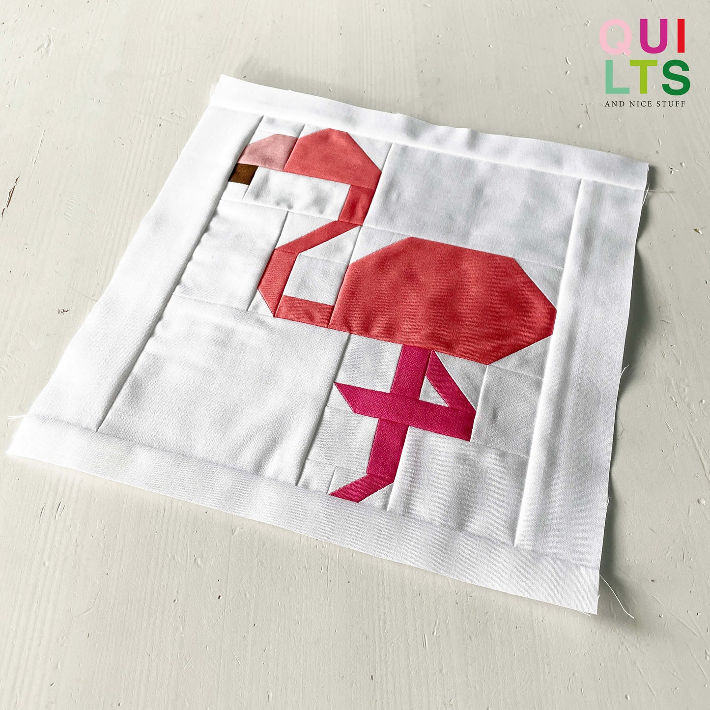 Flamingo – PDF Quilt Block Pattern