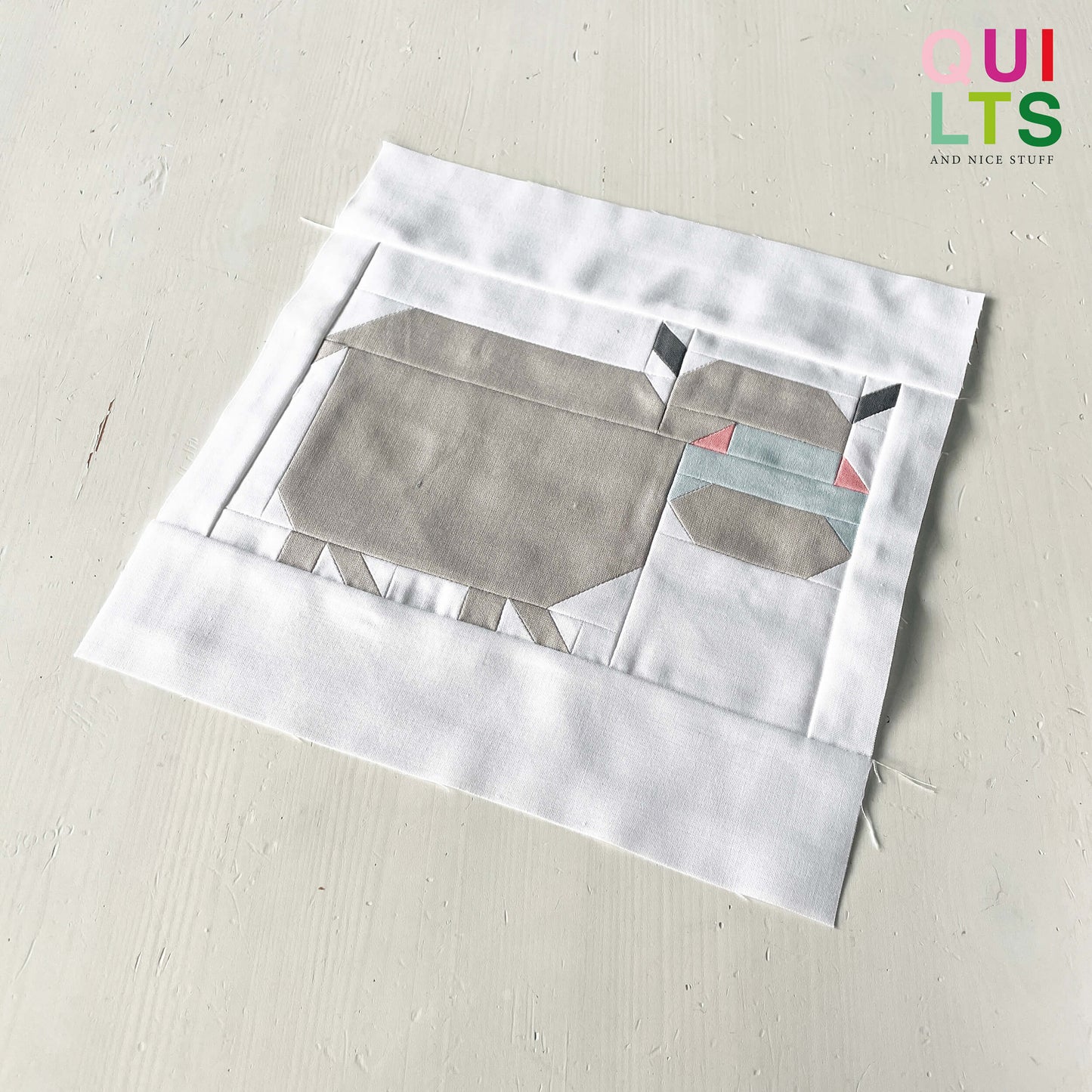 Nilpferd – PDF Quilt Block Anleitung