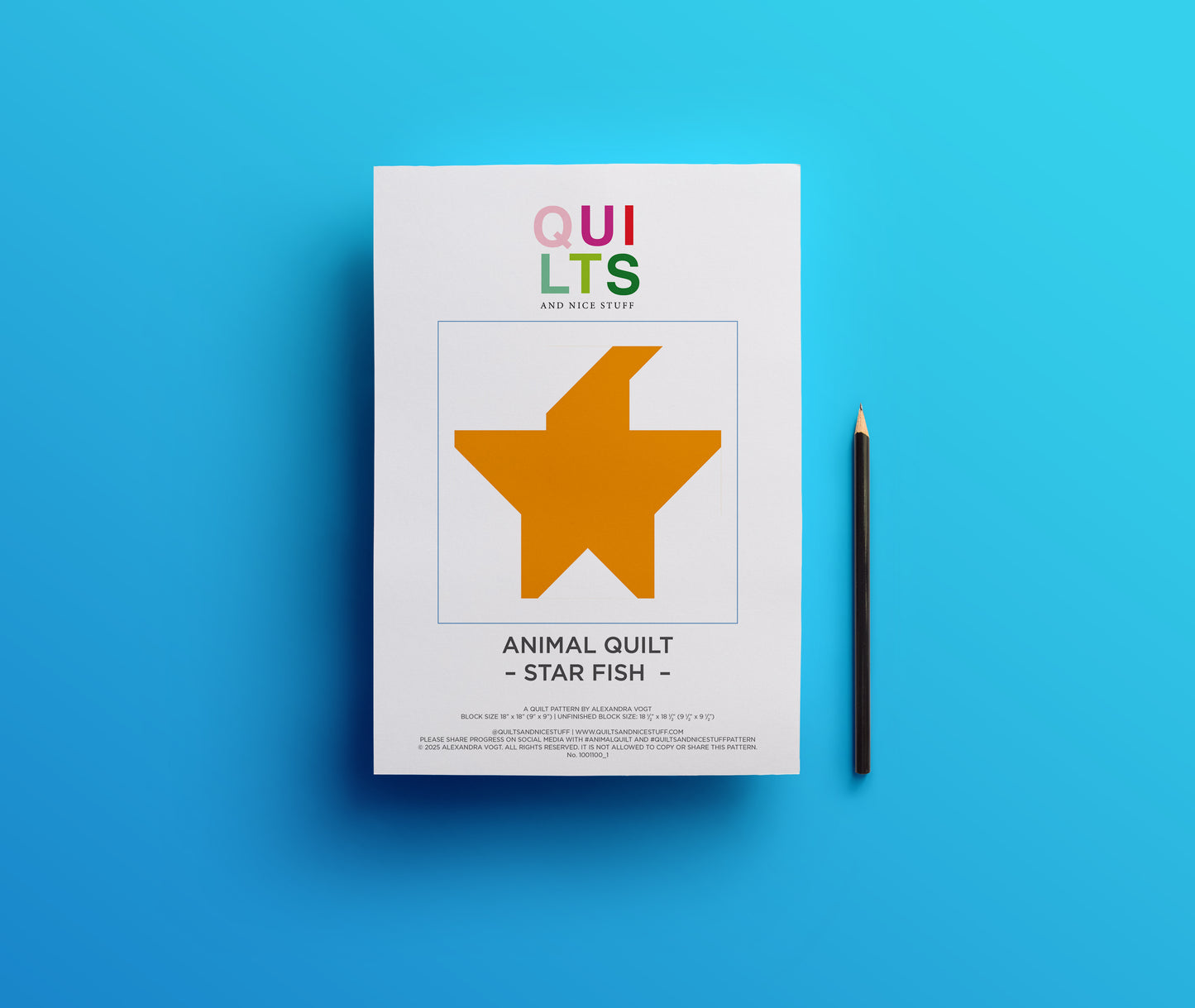 Star Fish 1 – PDF Quilt Block Pattern