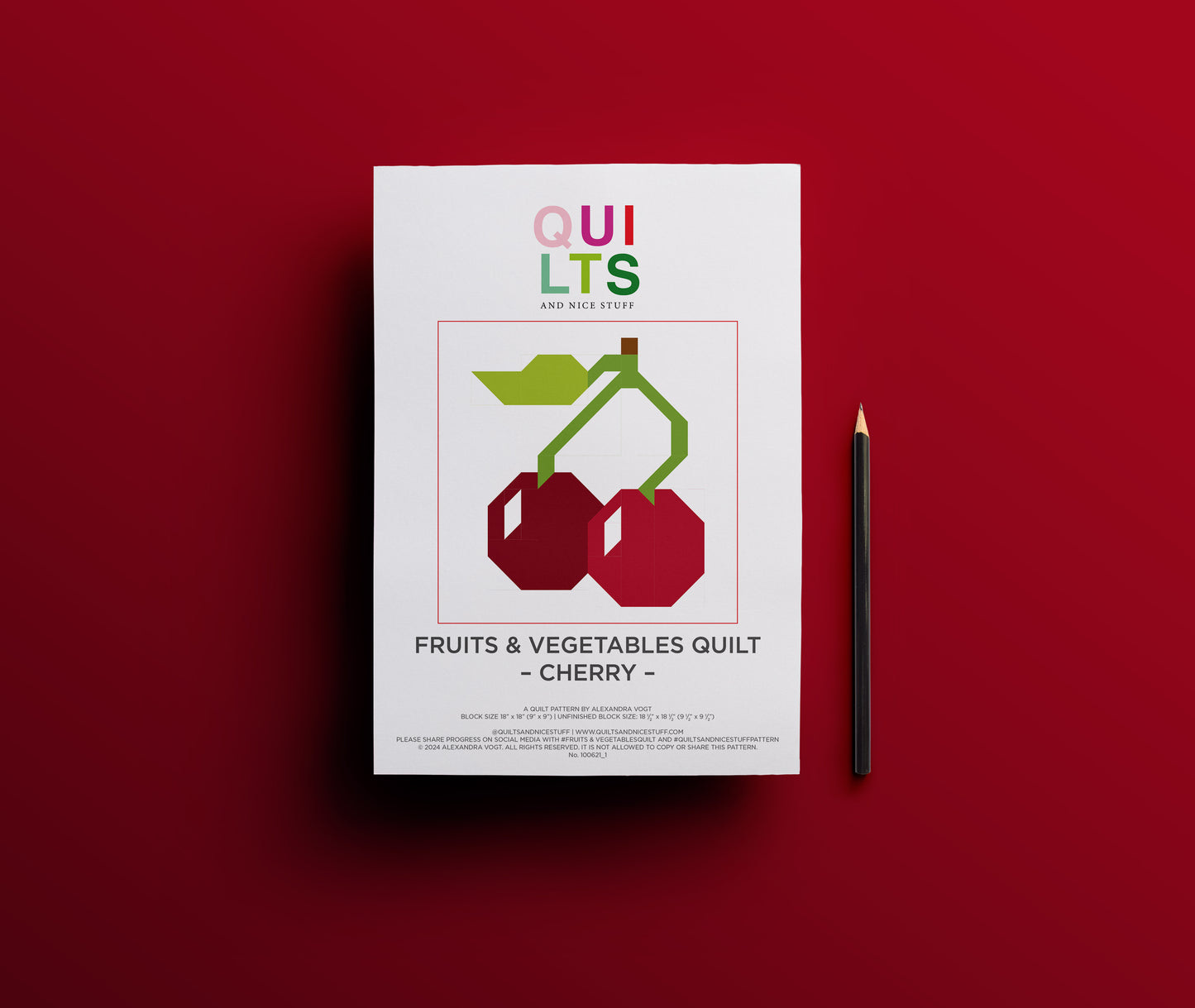 Kirsche – PDF Quilt Block Anleitung