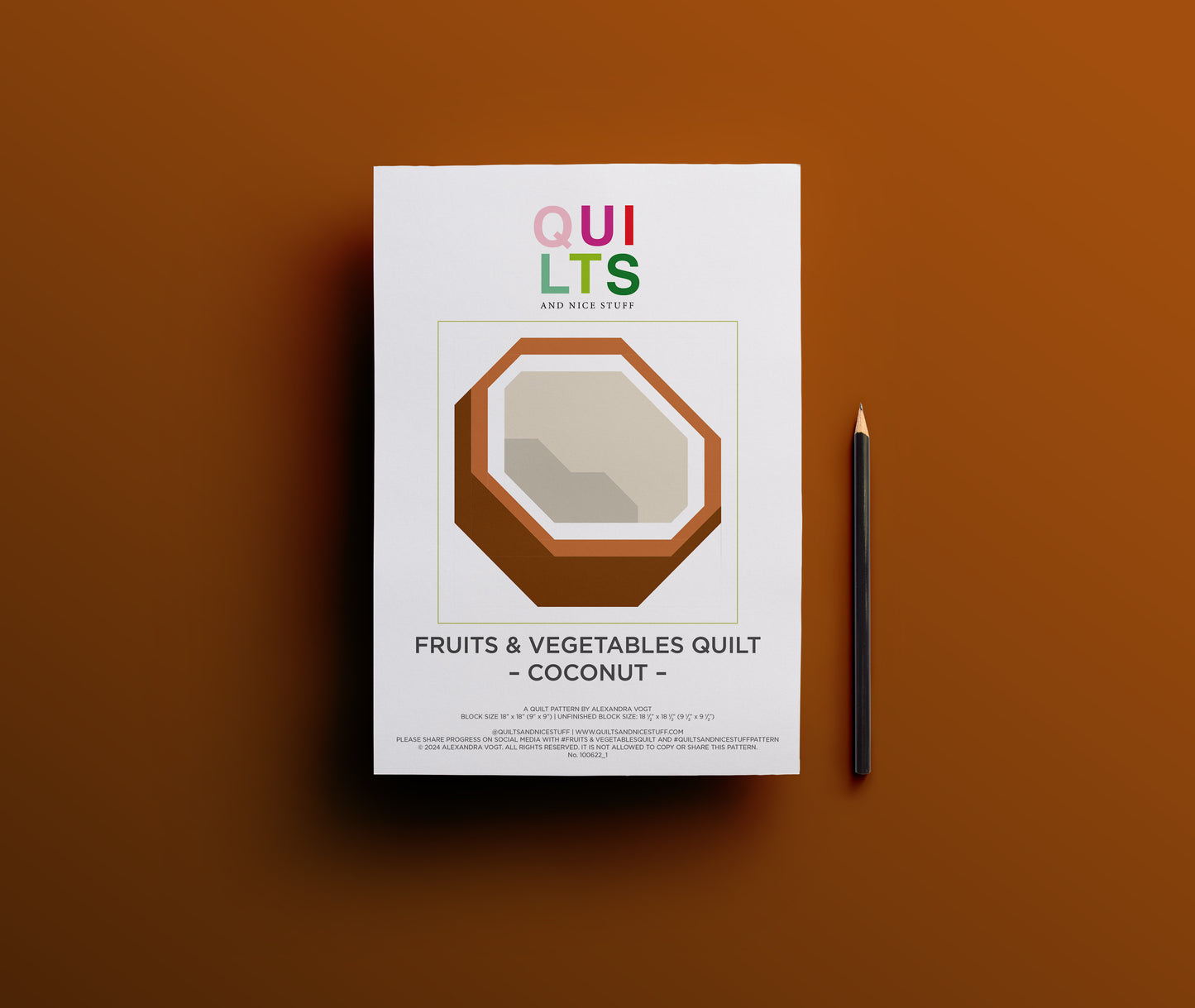 Kokosnuss – PDF Quilt Block Anleitung