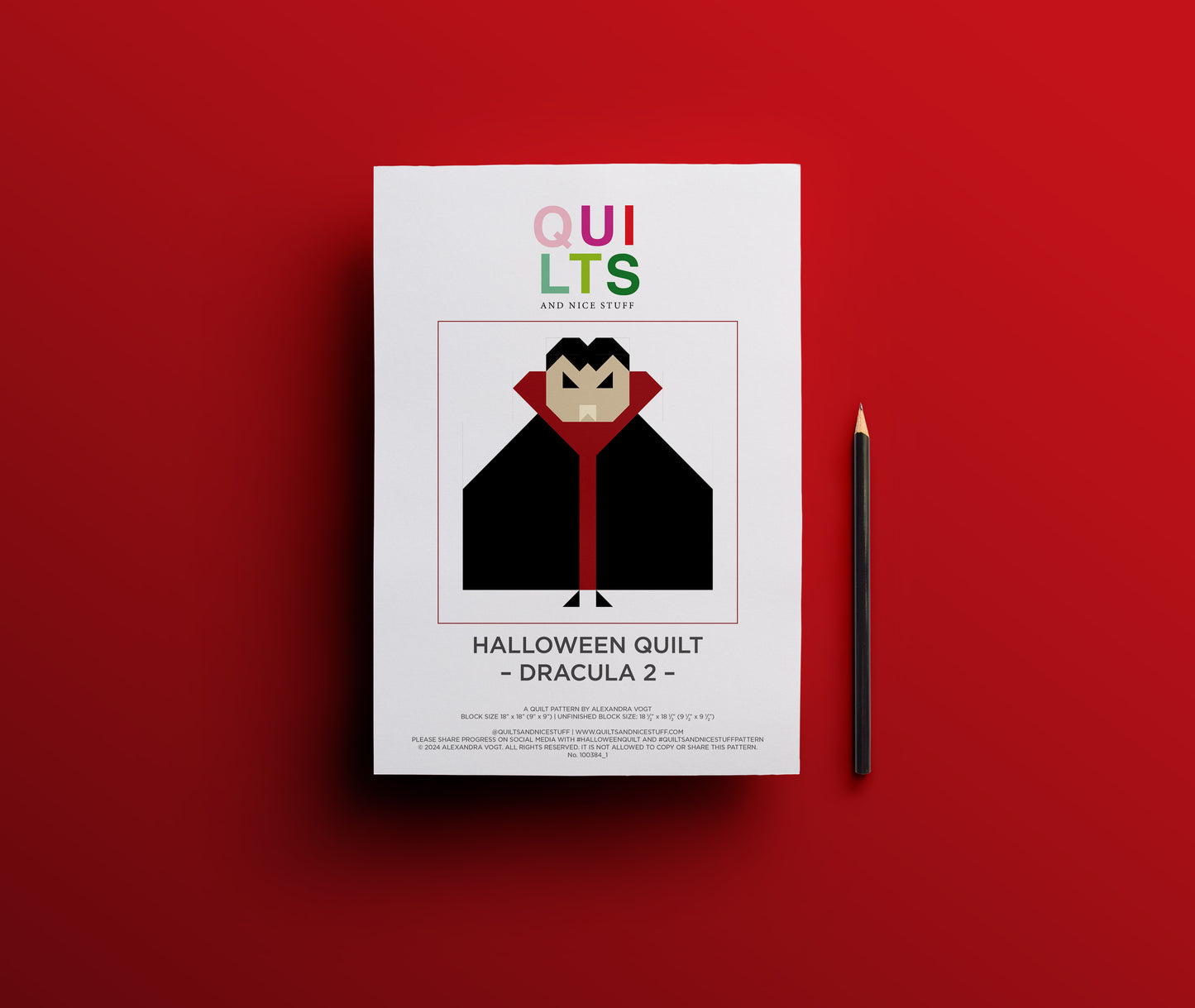 Dracula 2 – PDF Quilt Block Anleitung