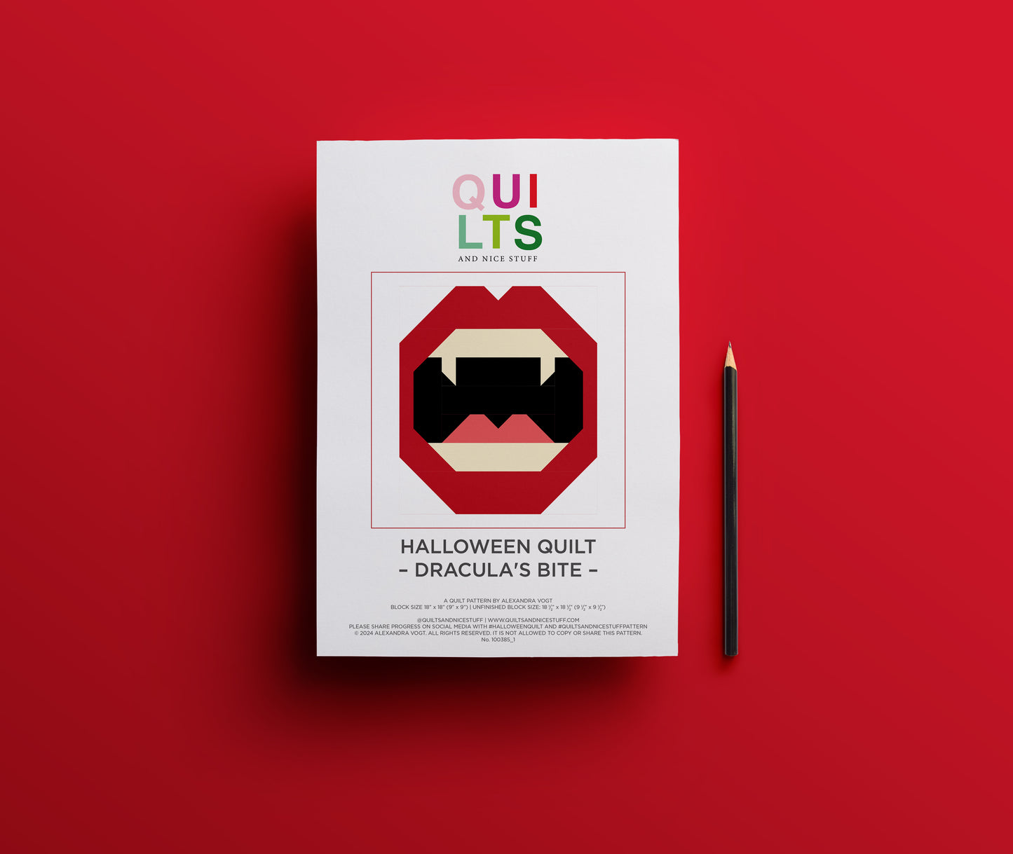 Dracula's Bite – PDF Quilt Block Pattern