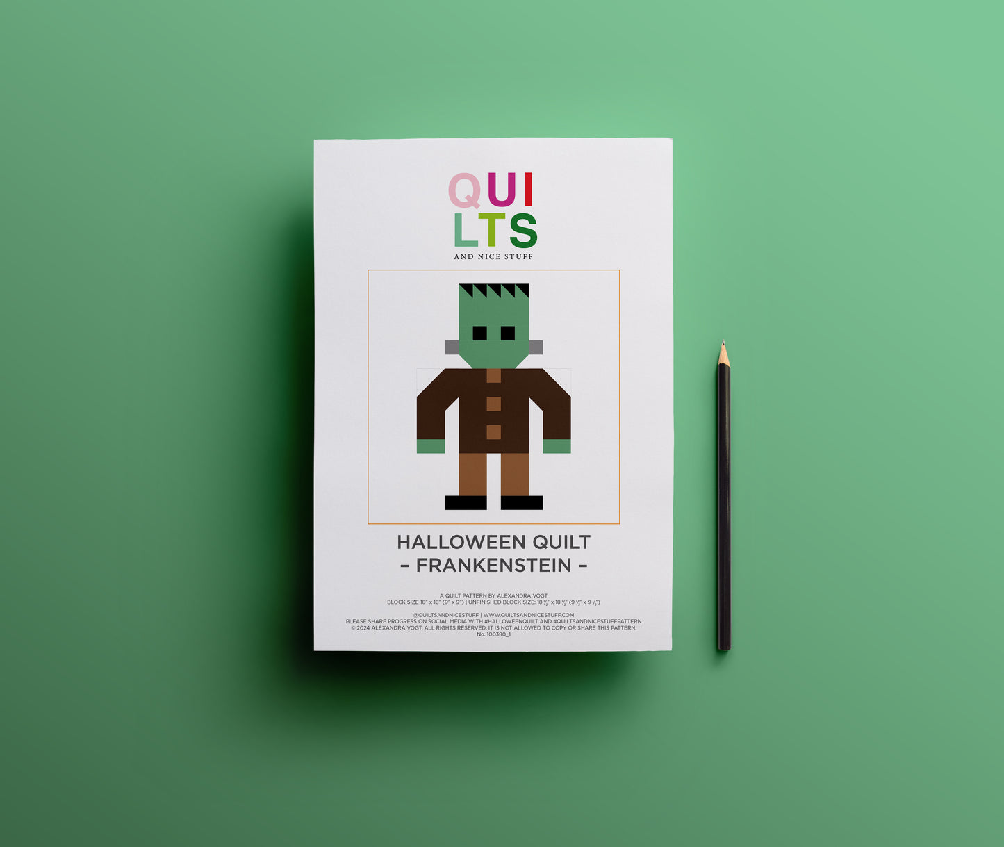 Frankenstein – PDF Quilt Block Pattern
