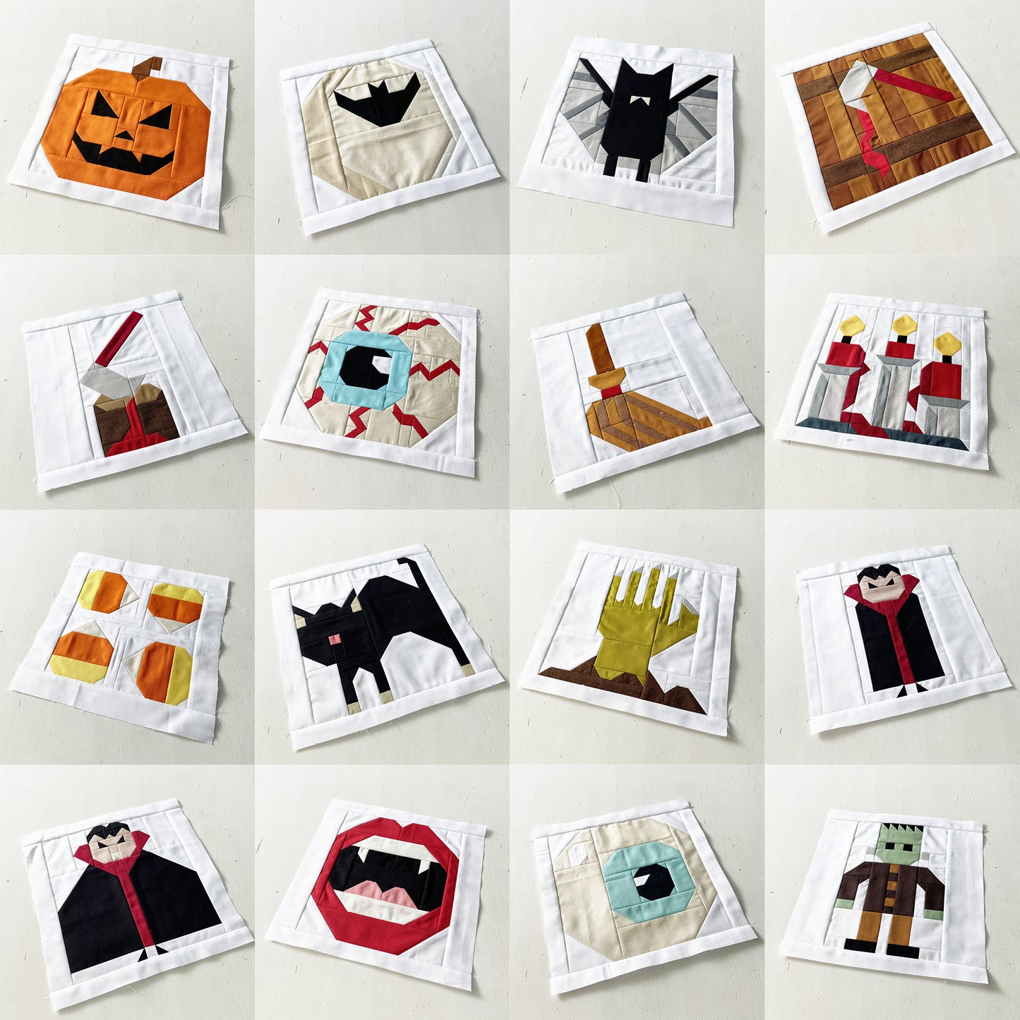 40 Halloween Quilt Block Bundle – PDF Pattern