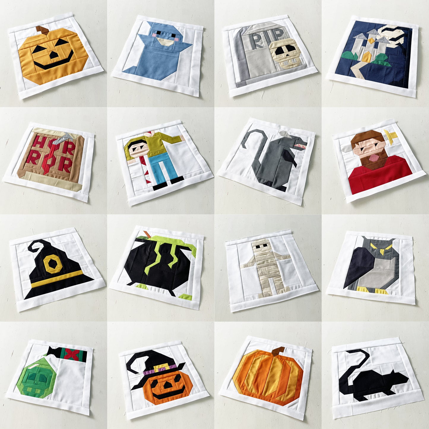 40 Halloween Quilt Block Bundle – PDF Pattern