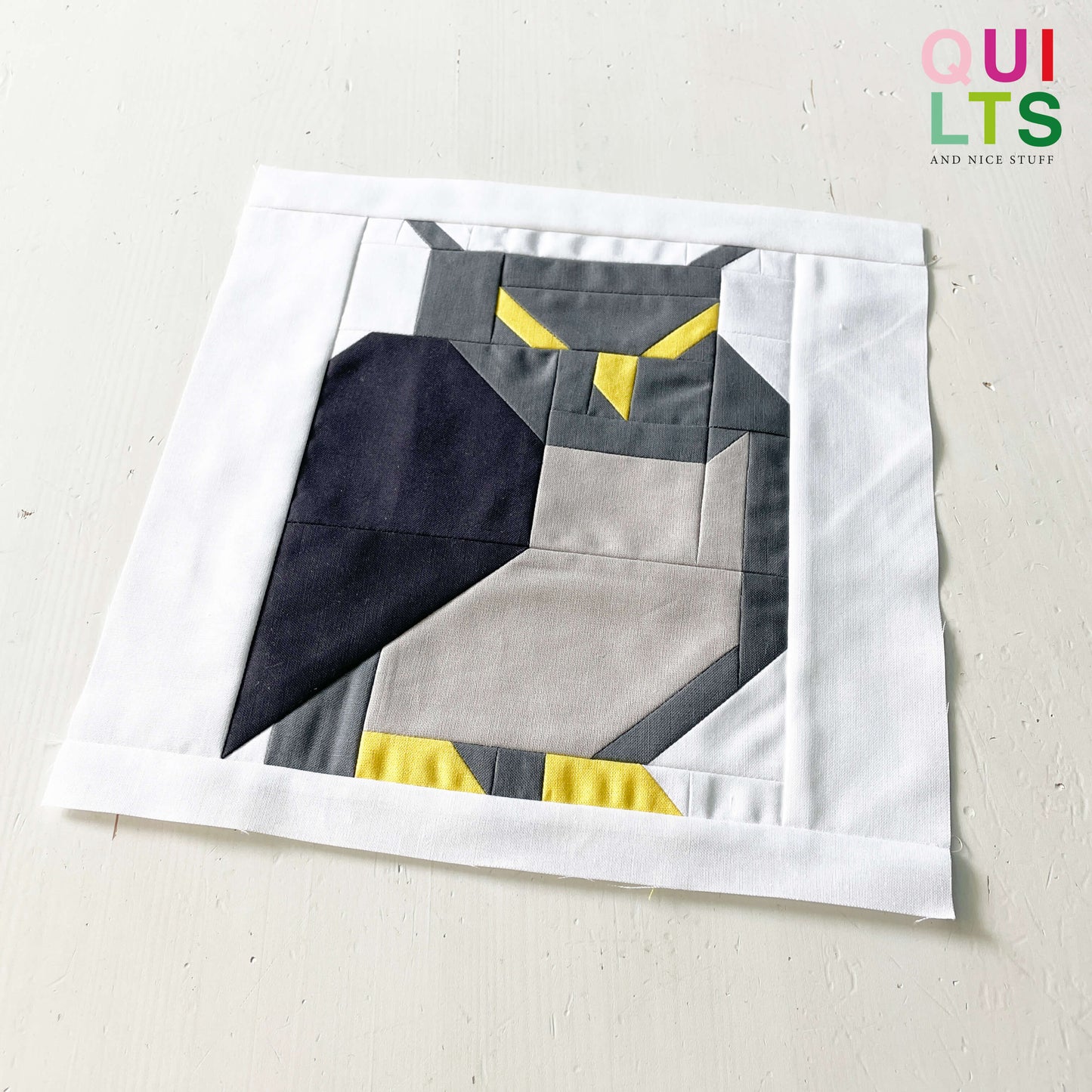 Dark Owl – PDF Quilt Block Pattern