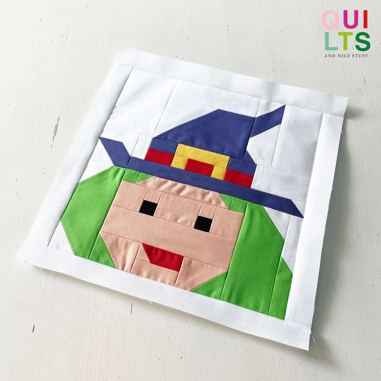 Witch Face – PDF Quilt Block Pattern