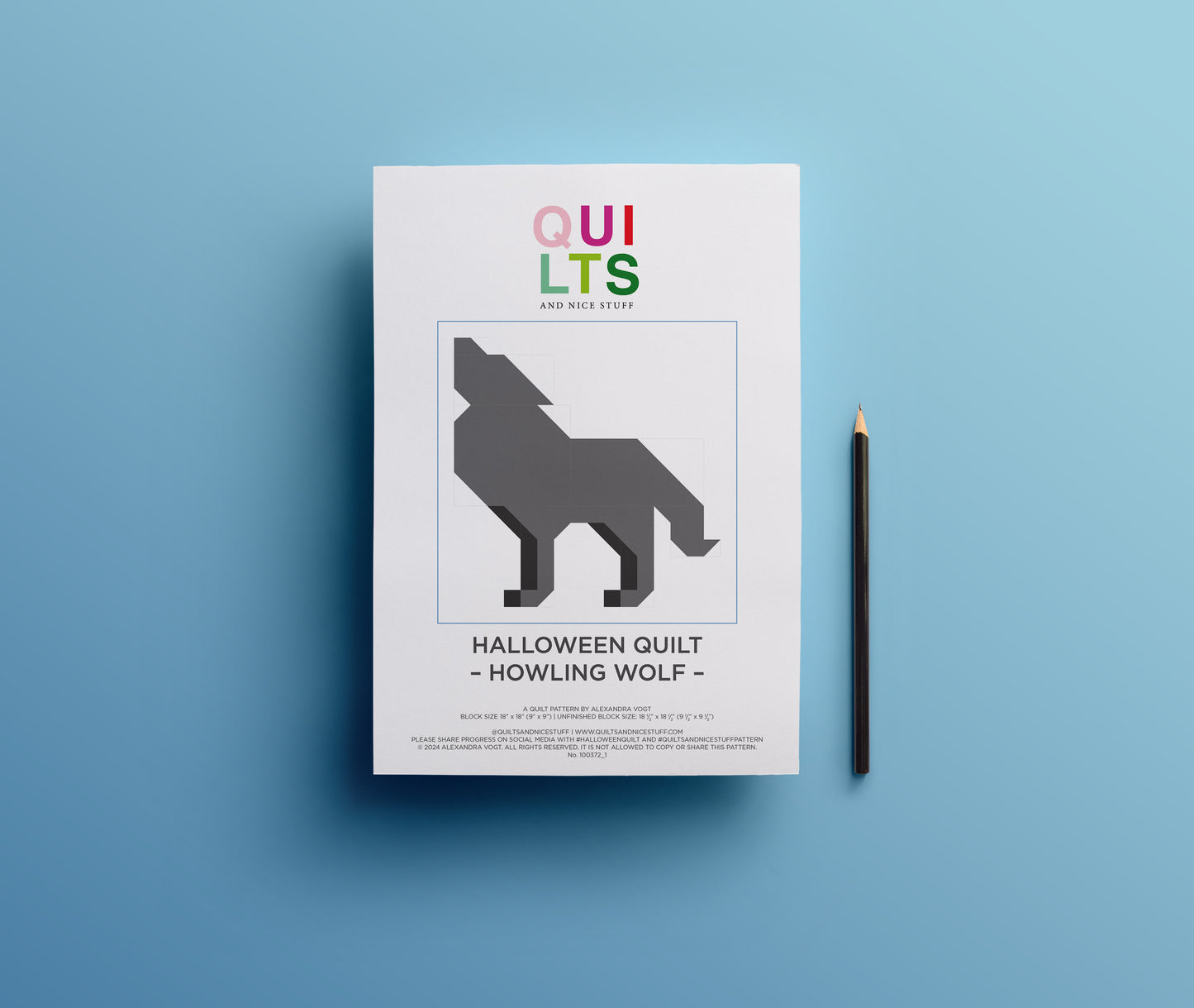 Howling Wolf – PDF Quilt Block Pattern