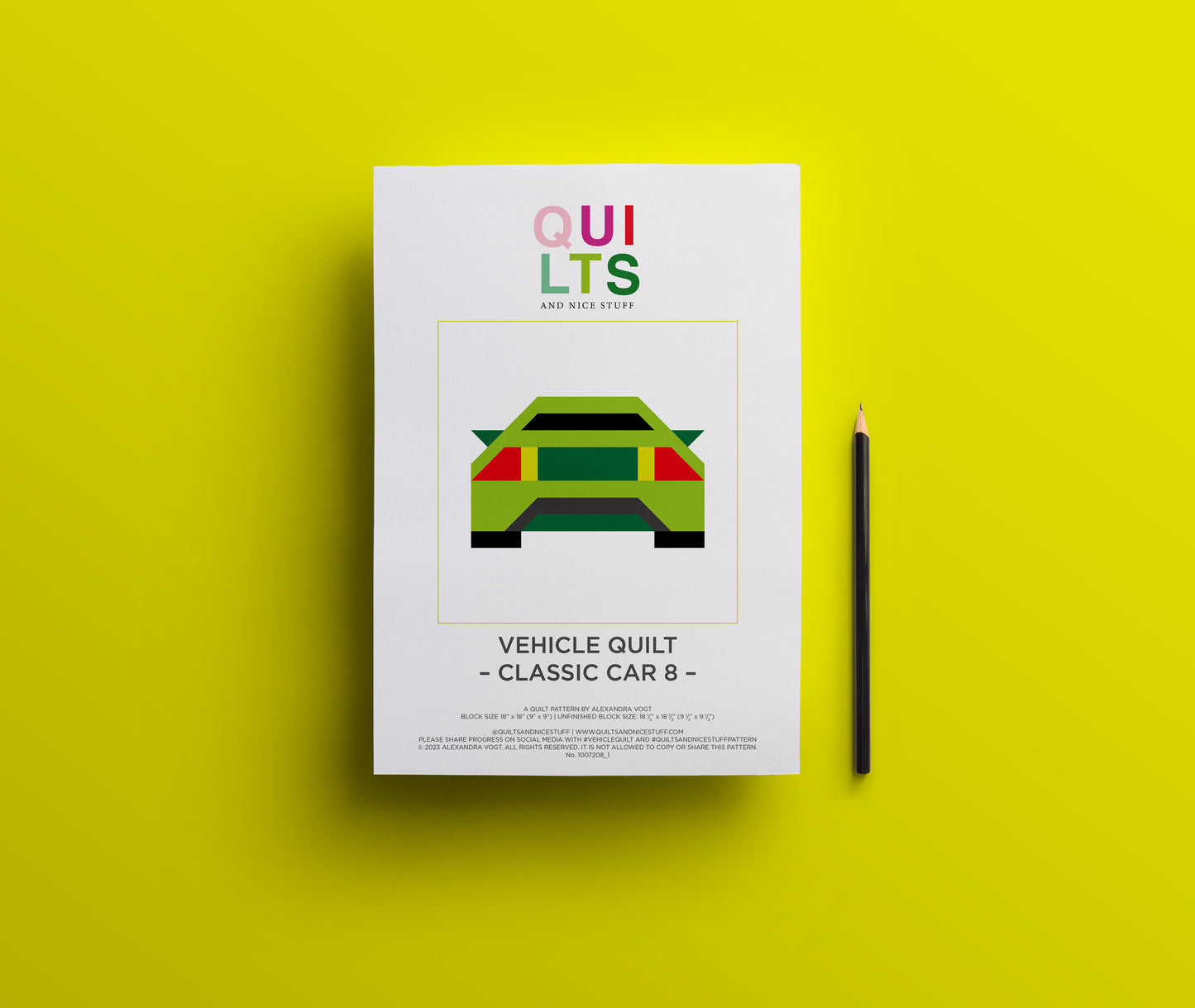 Classic Car 8 – PDF Quilt Block Anleitung