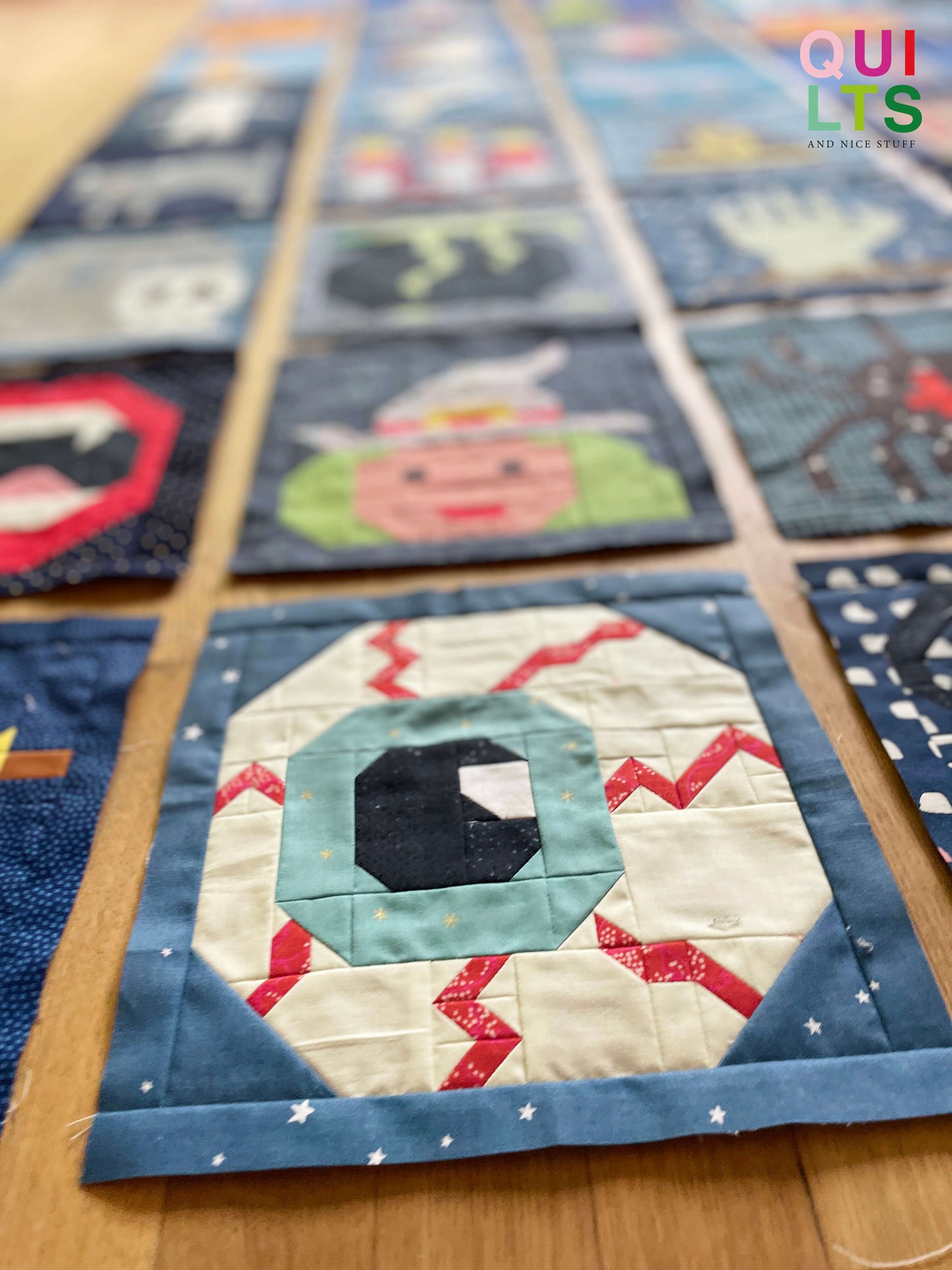 Blutunterlaufenes Auge – PDF Quilt Block Anleitung