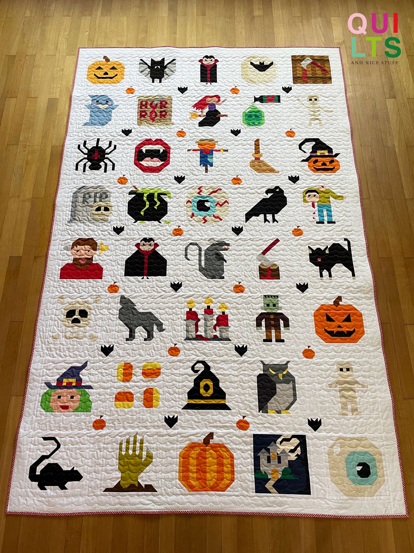 40 Halloween Quilt Block Bundle – PDF Pattern