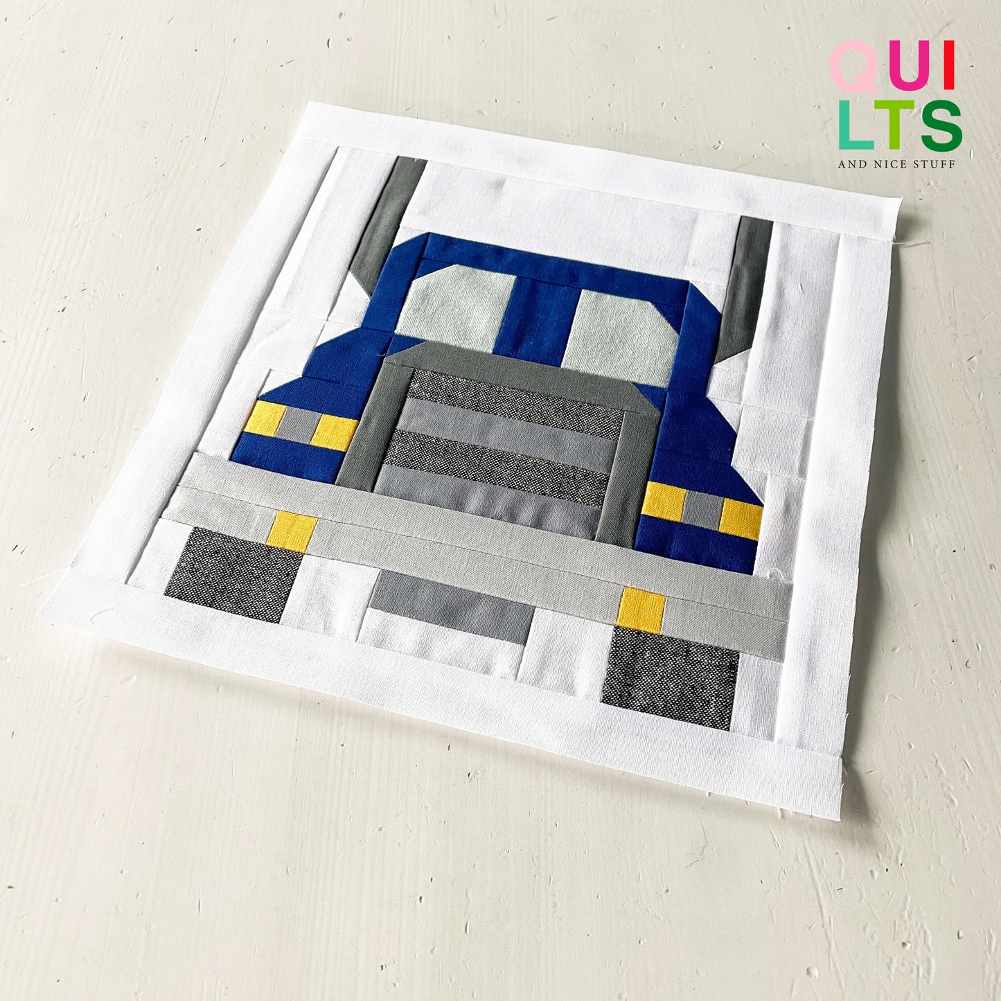 Lastwagen Front – PDF Quilt Block Anleitung