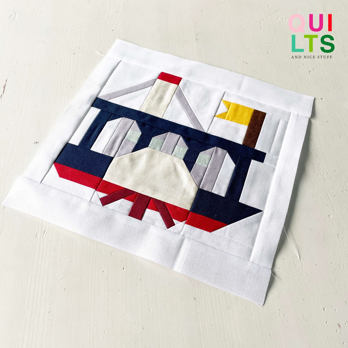 Paddle Steamer – PDF Quilt Block Pattern