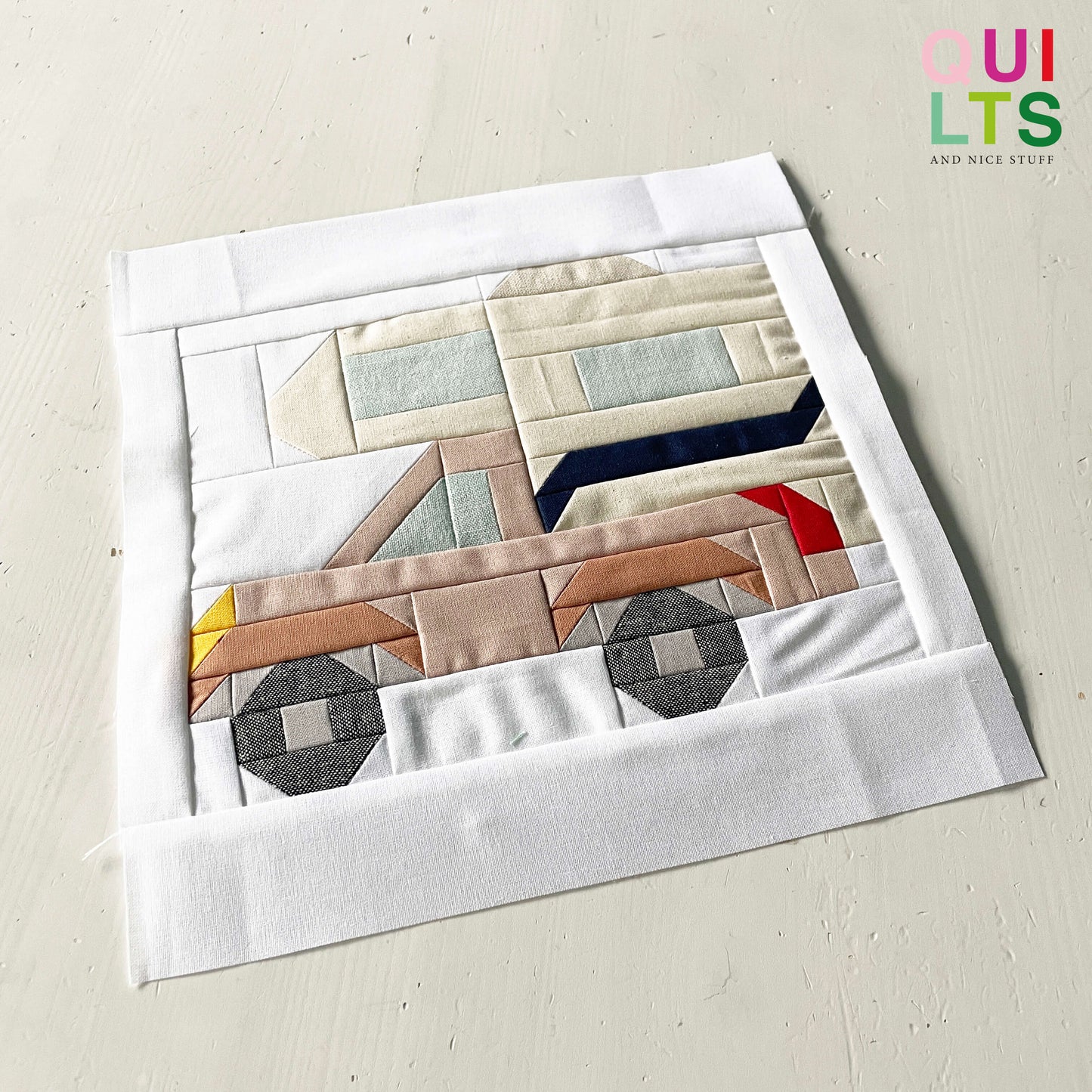 Pick up Camper – PDF Quilt Block Pattern