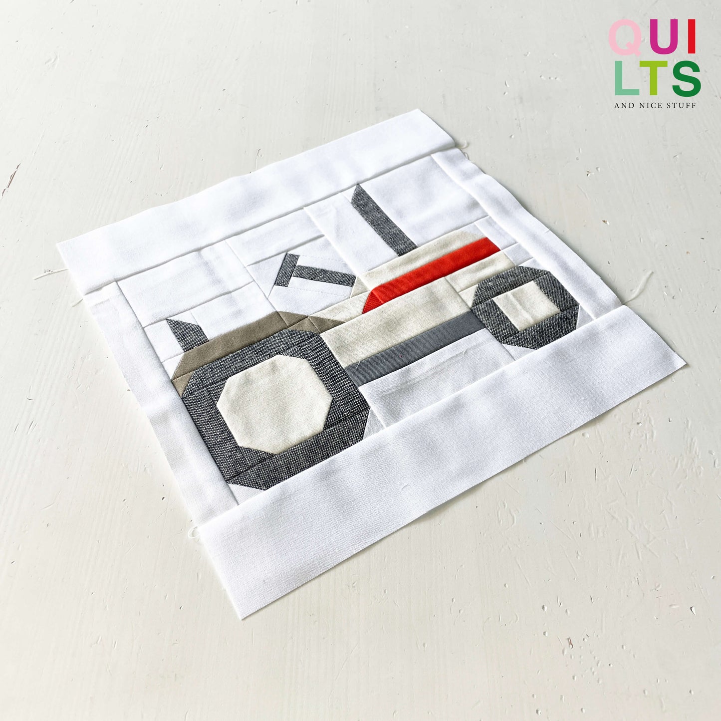 Traktor Vintage – PDF Quilt Block Anleitung