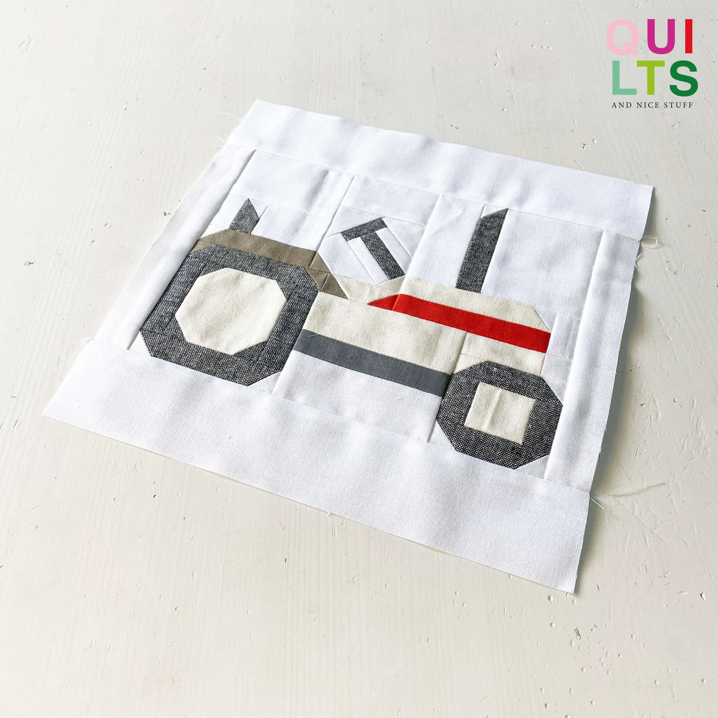 Traktor Vintage – PDF Quilt Block Anleitung