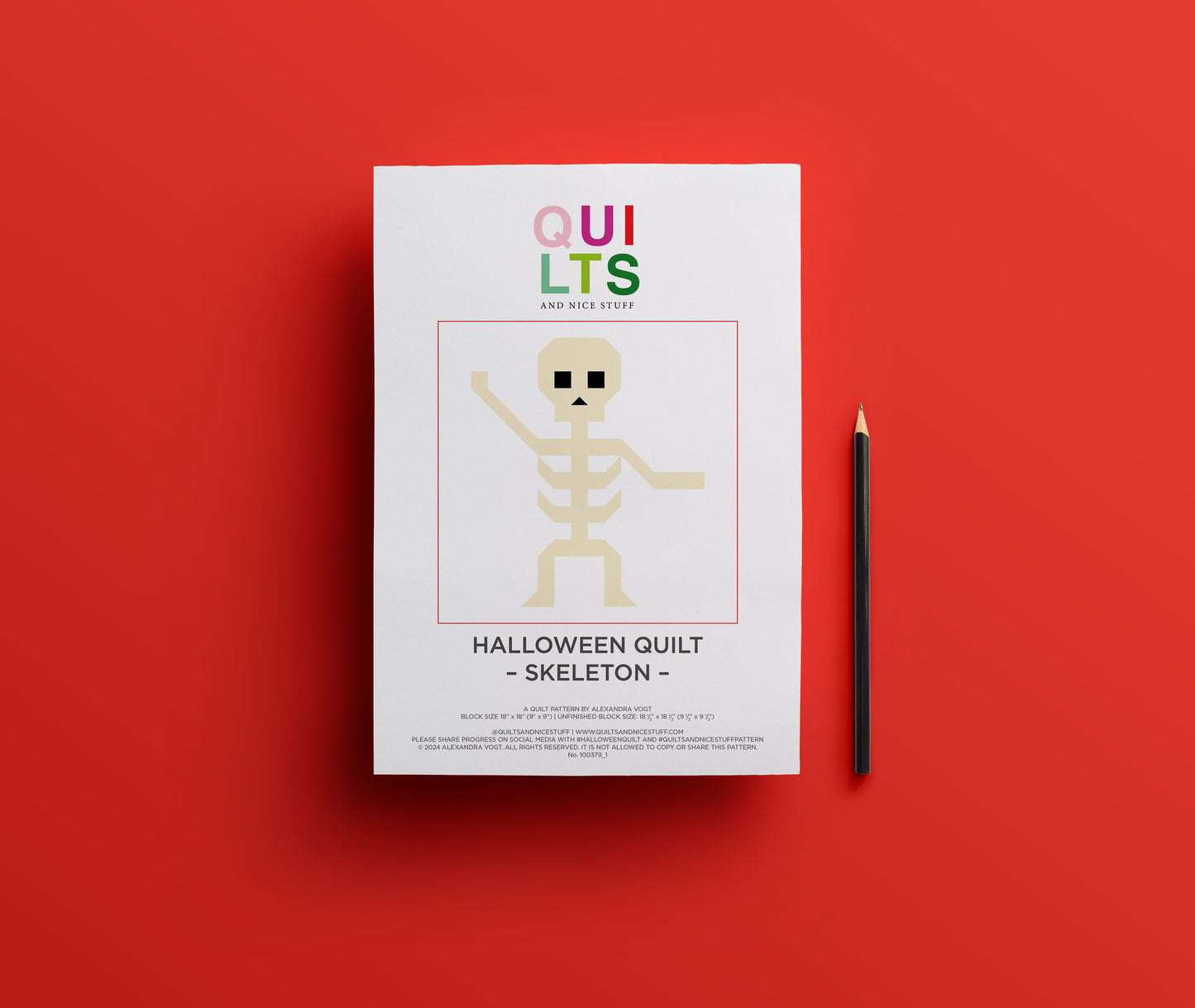 Skeleton – PDF Quilt Block Pattern