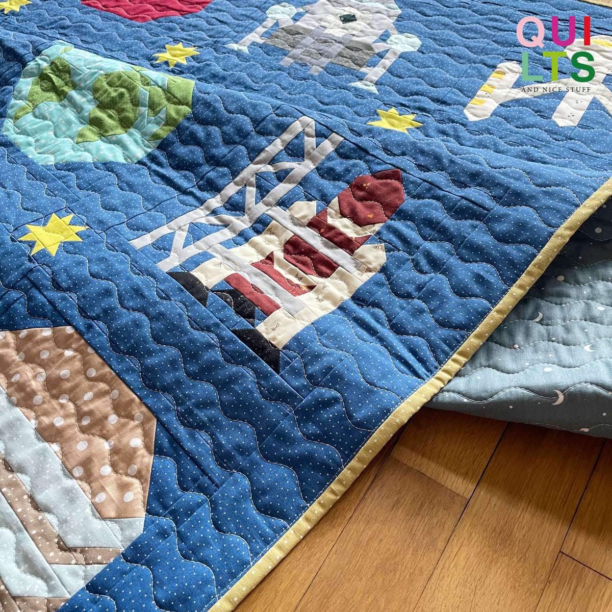 Astronaut Head – PDF Quilt Block Pattern