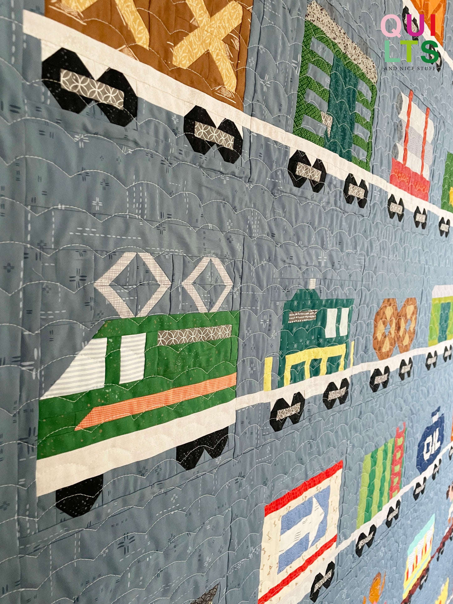12 Train Quilt Block Bundle – PDF Pattern, individual block selection