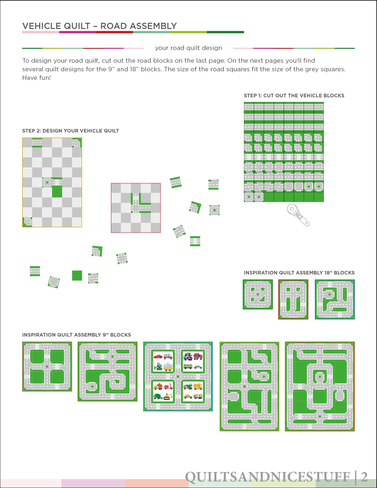 12 Road Block Bundle - PDF Pattern