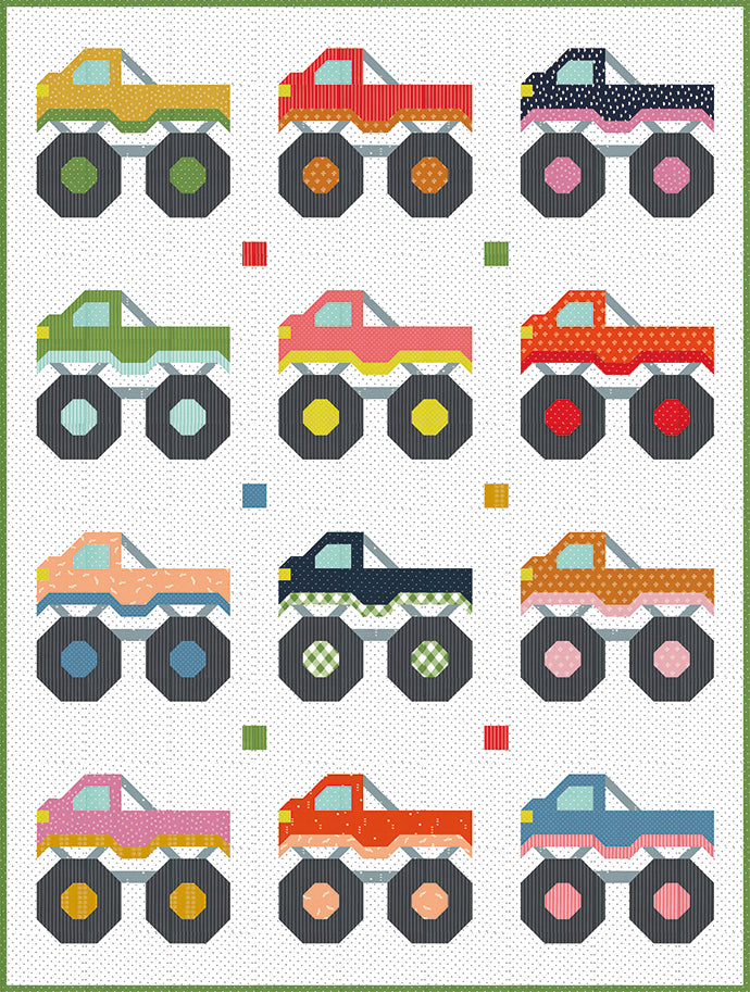 Monster Truck – PDF Quilt Block Anleitung