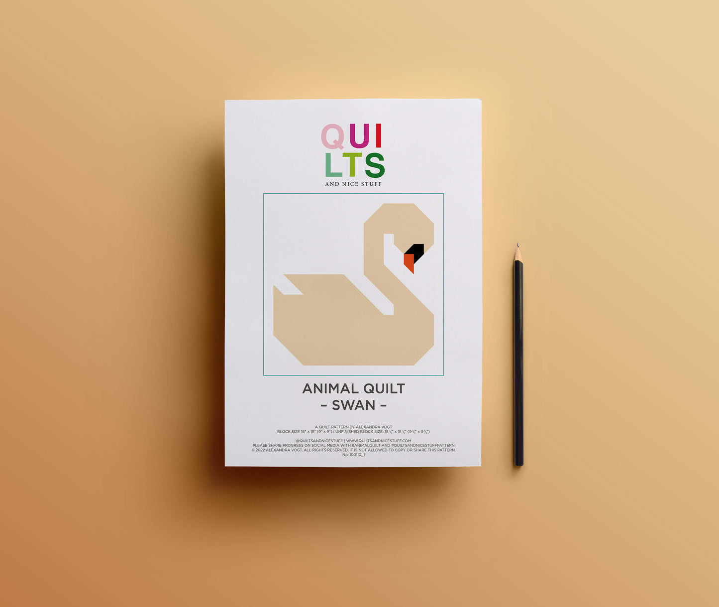 Schwan – PDF Quilt Block Anleitung