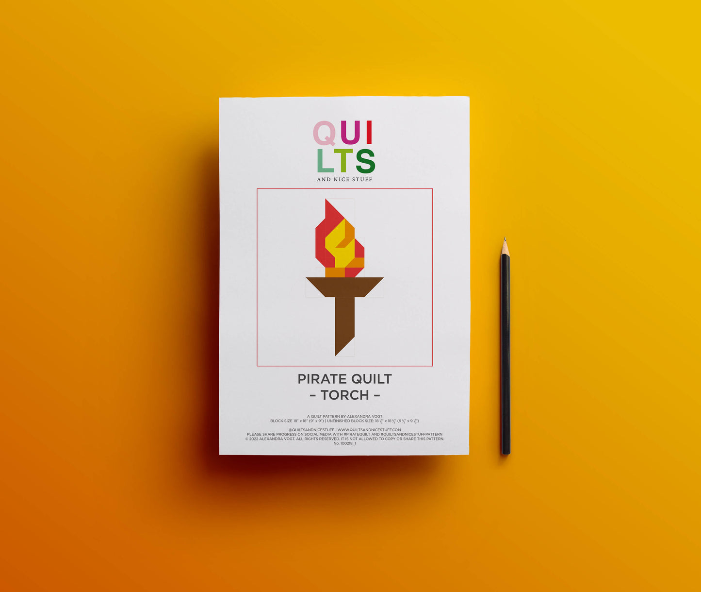 Fackel – PDF Quilt Block Anleitung