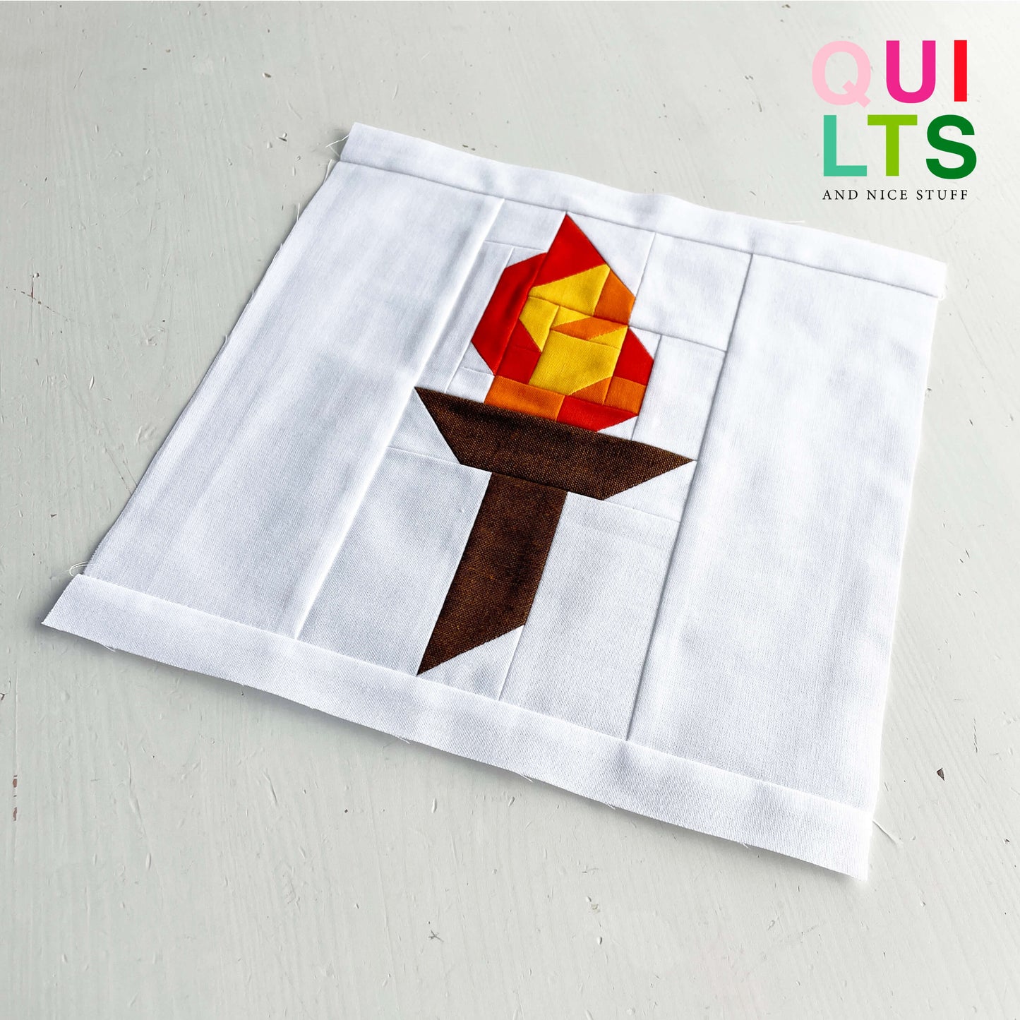 Fackel – PDF Quilt Block Anleitung