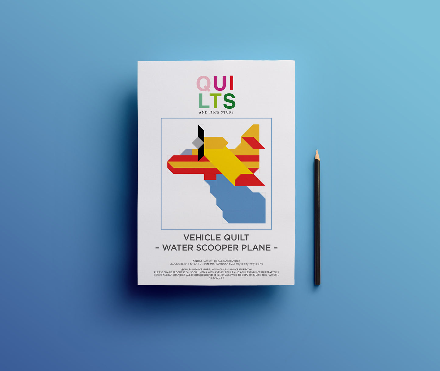 Water Scooper Plane – PDF Quilt Block Pattern