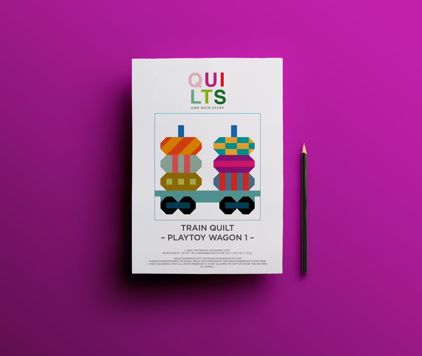 Spielzeug-Waggon 1 – PDF Quilt Block Anleitung