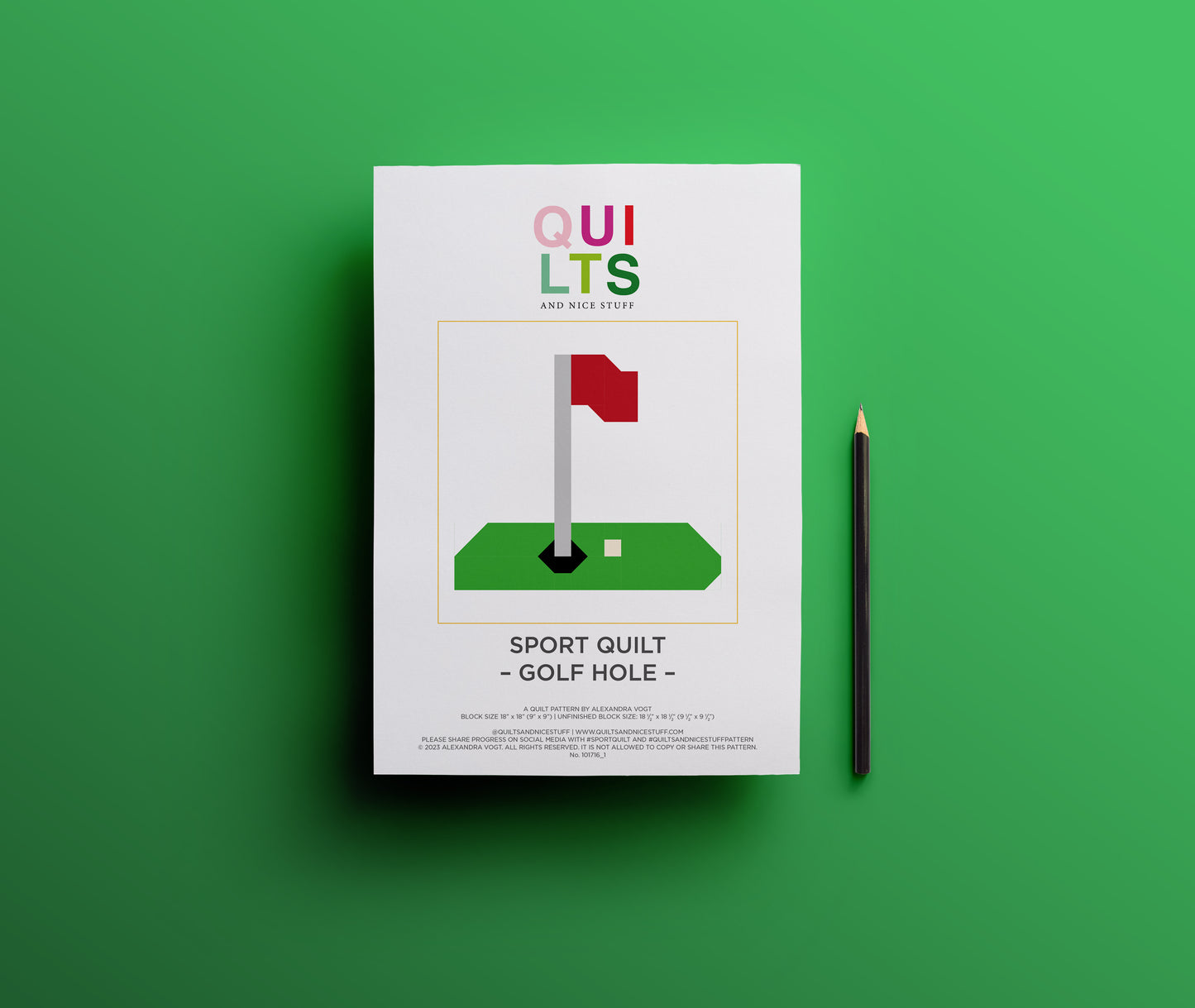 Golf Hole – PDF Quilt Block Pattern