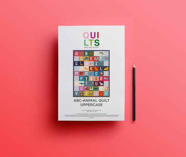 PDF Anleitungspaket – ABC-Tier Quilt, individuelle Blockauswahl