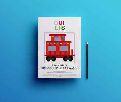 Zirkus-Schlafwaggon  – PDF Quilt Block Anleitung