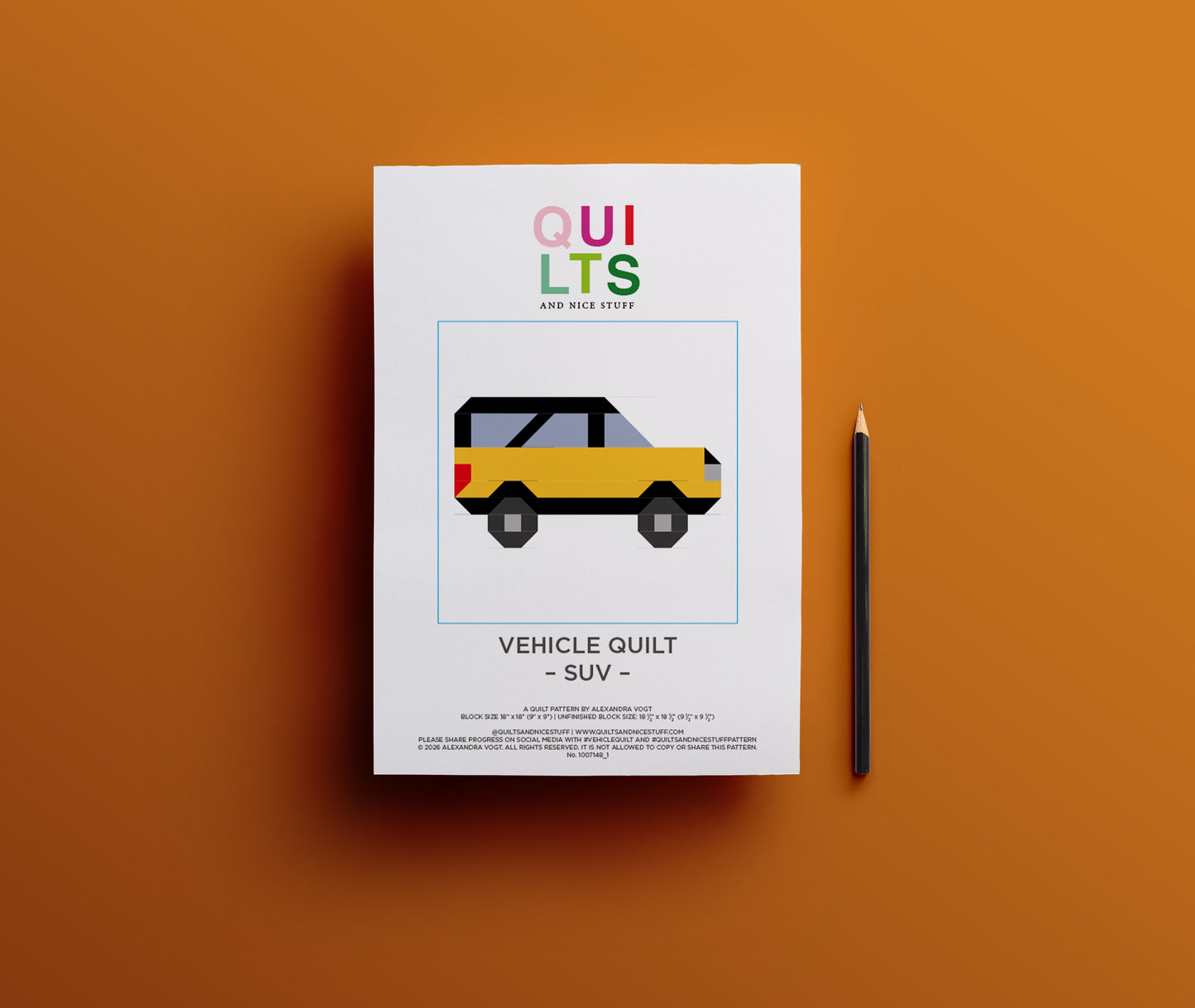 SUV – PDF Quilt Block Pattern