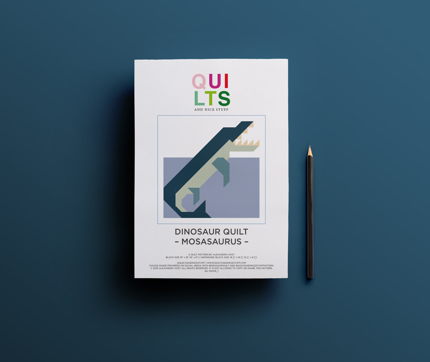 Mosasaurus – PDF Quilt Block Anleitung