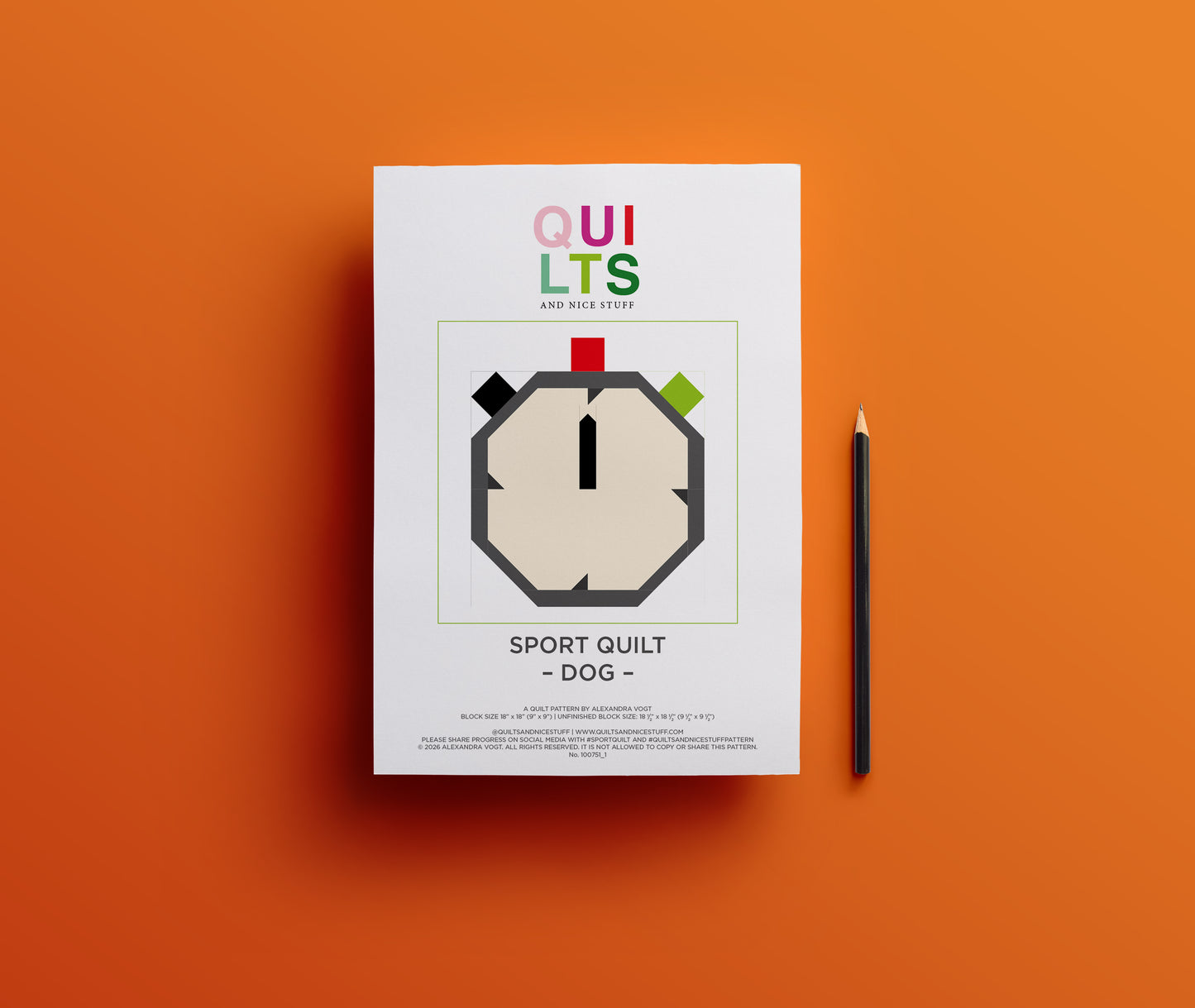 Basketball Stopwatch – PDF Quilt Block Pattern