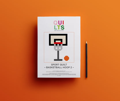 Basketball Hoop 2 – PDF Quilt Block Pattern