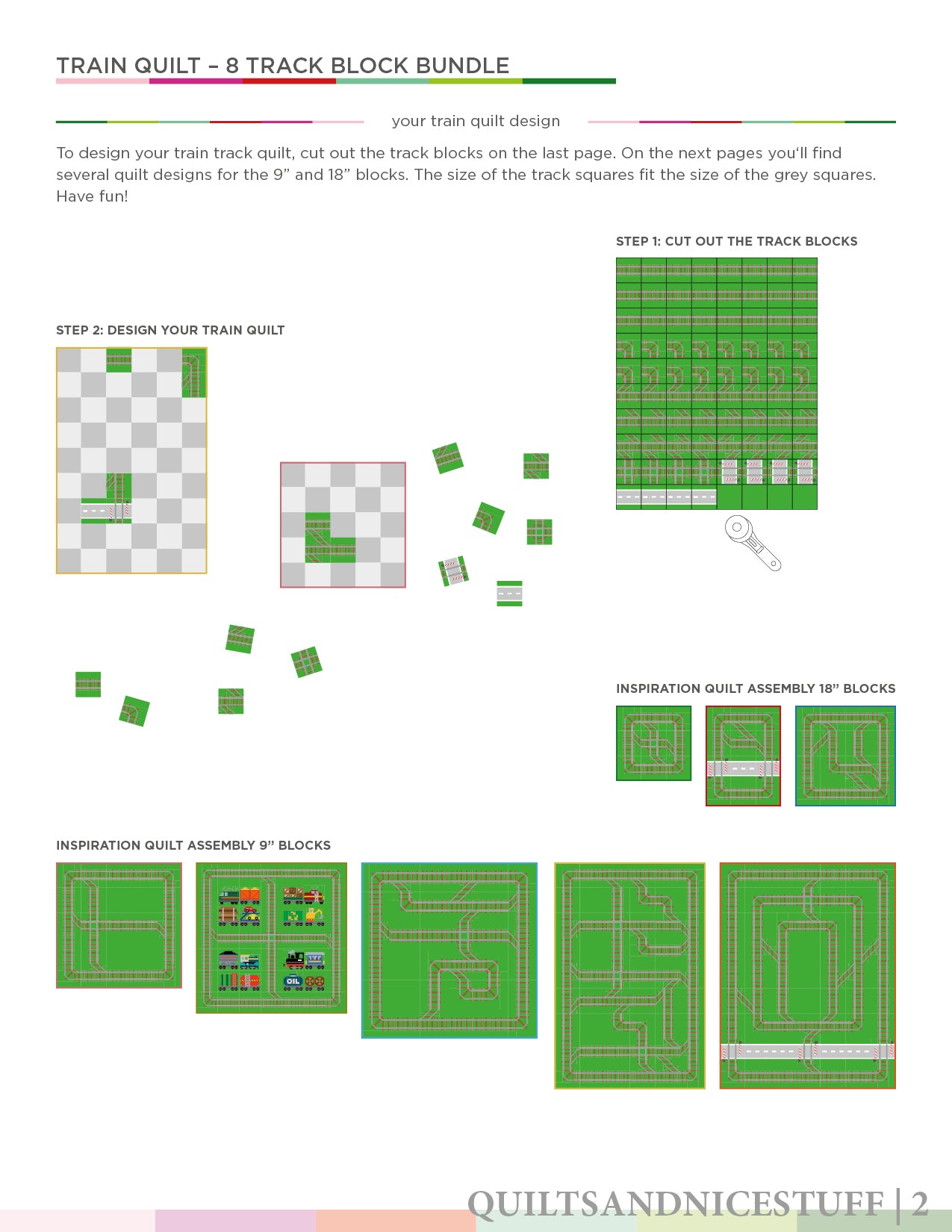 PDF Anleitungspaket – 8 Schienen Blöcke
