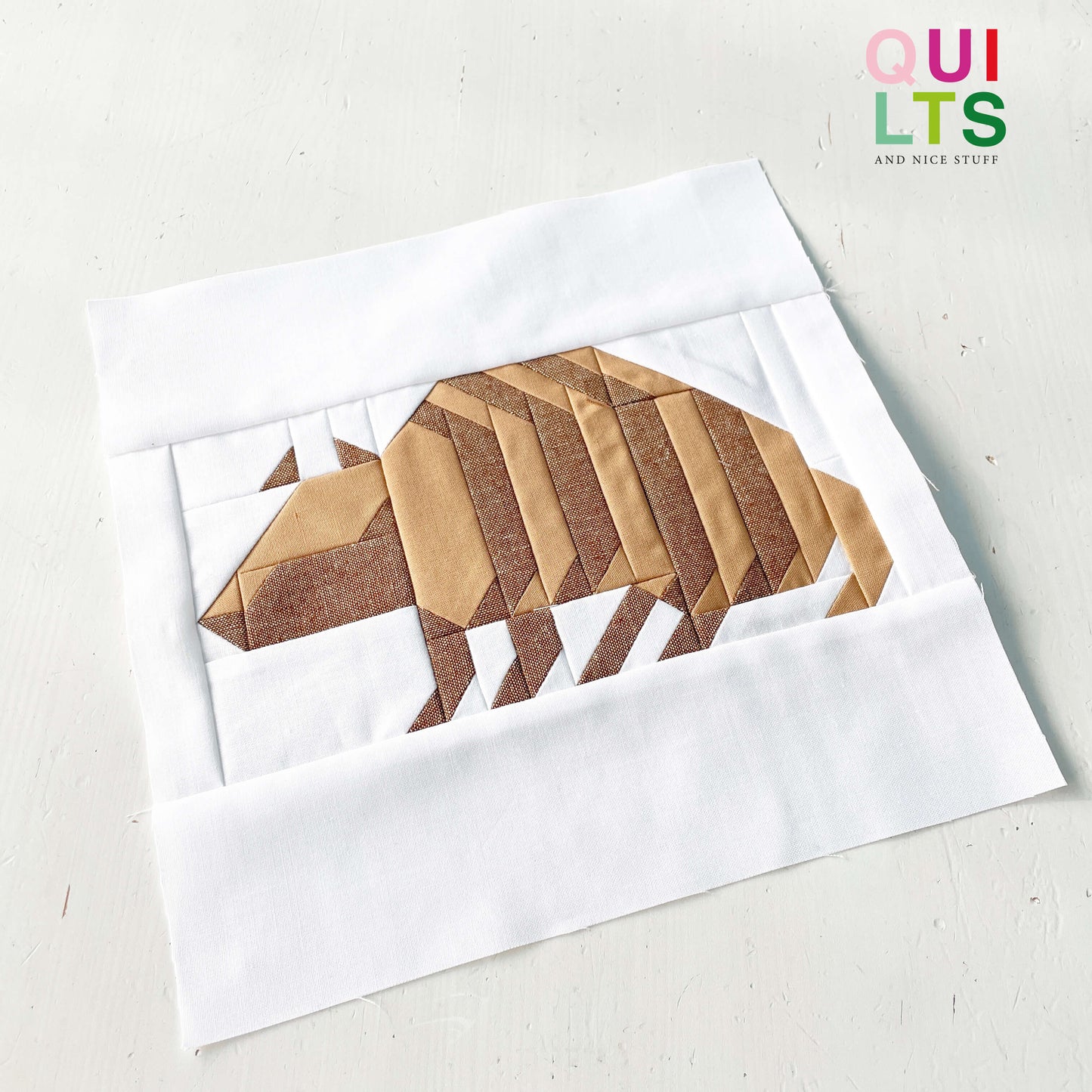 Gürteltier – PDF Quilt Block Anleitung