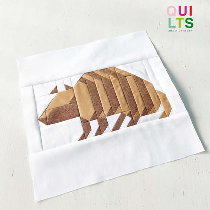 Gürteltier – PDF Quilt Block Anleitung