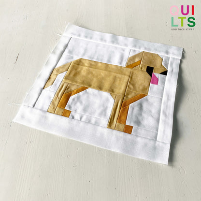 Golden Retriever – PDF Quilt Block Anleitung