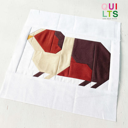 Meerschweinchen – PDF Quilt Block Anleitung