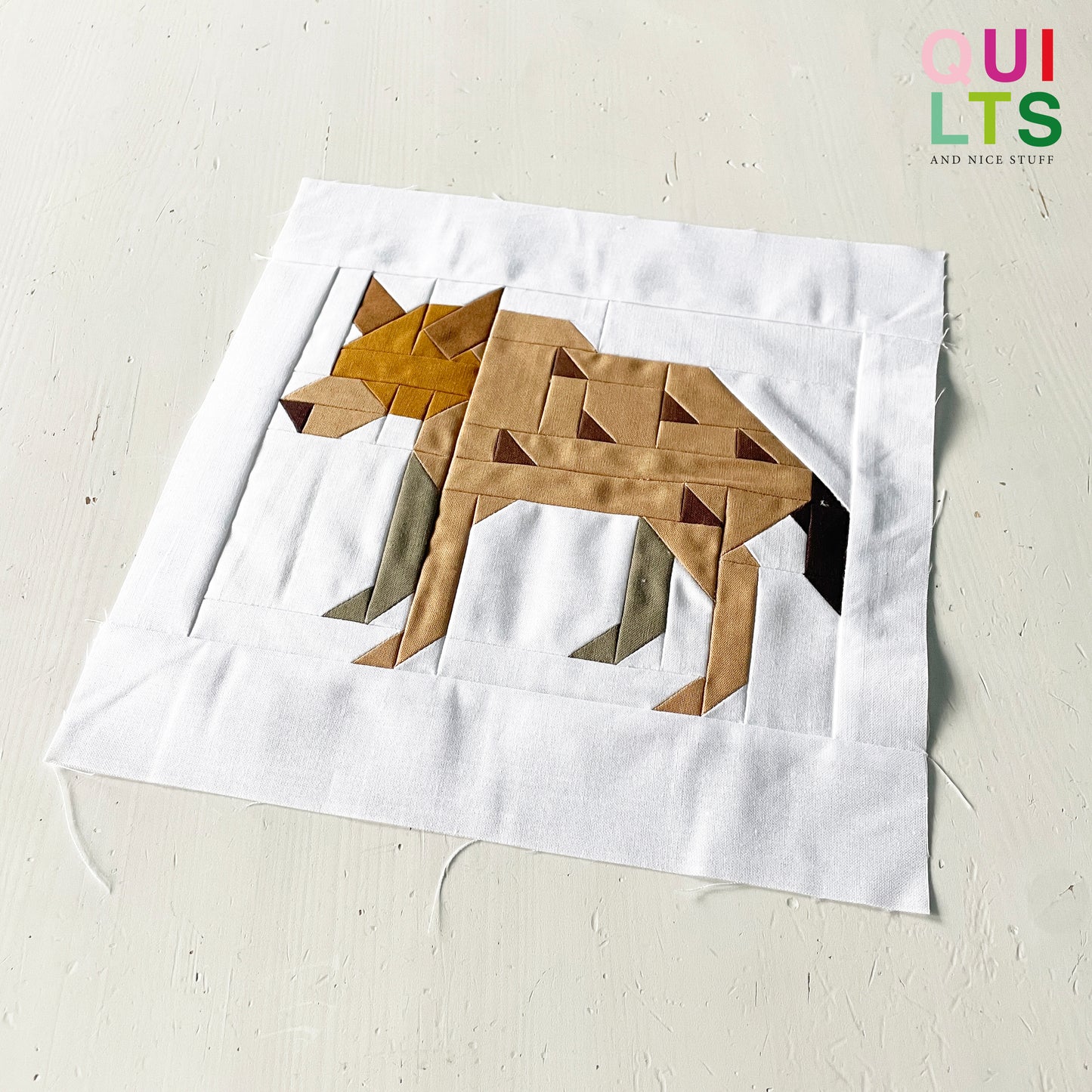 Hyäne – PDF Quilt Block Anleitung