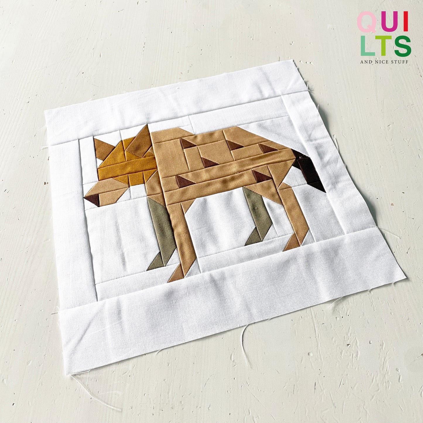Hyäne – PDF Quilt Block Anleitung